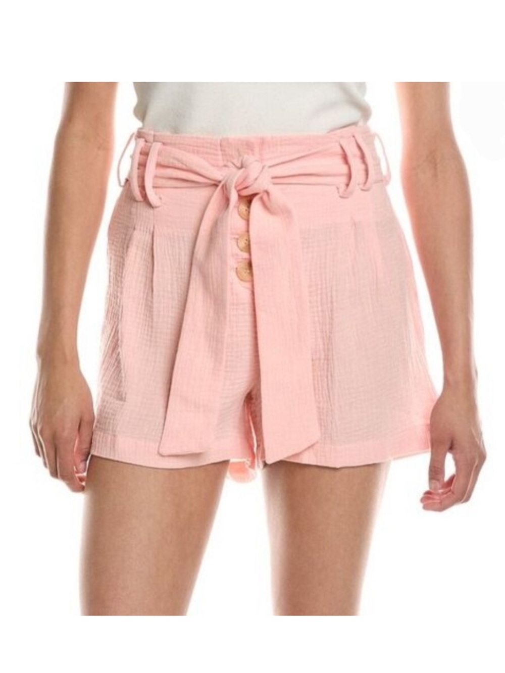 Bishop & Young Paperbag Waist pink  playa Shorts Sz Xs NWT